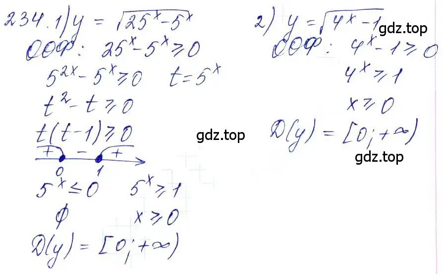 Решение 6. номер 234 (страница 84) гдз по алгебре 10-11 класс Алимов, Колягин, учебник