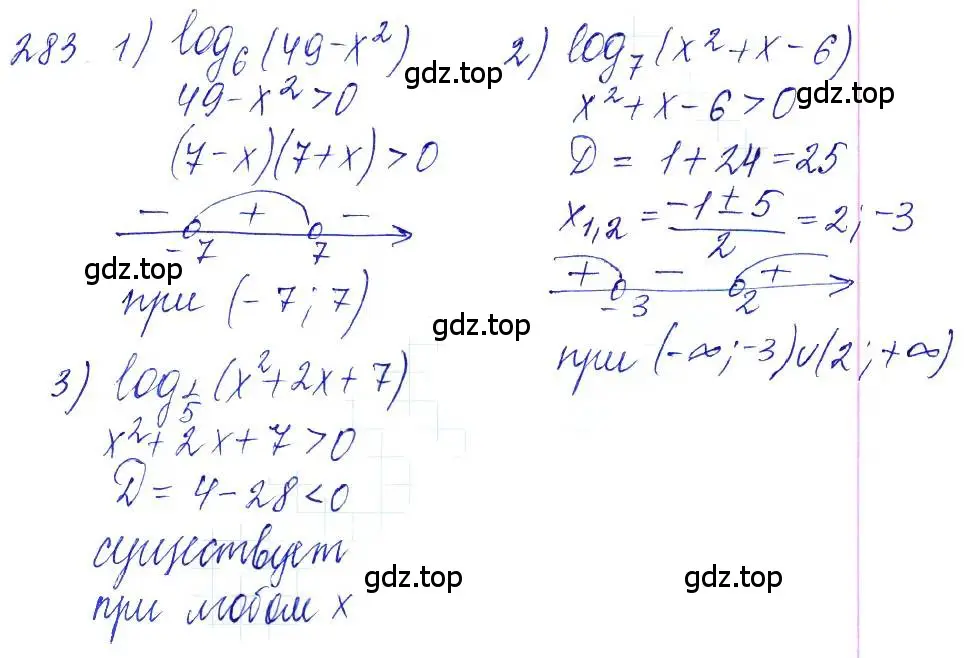Решение 6. номер 283 (страница 93) гдз по алгебре 10-11 класс Алимов, Колягин, учебник