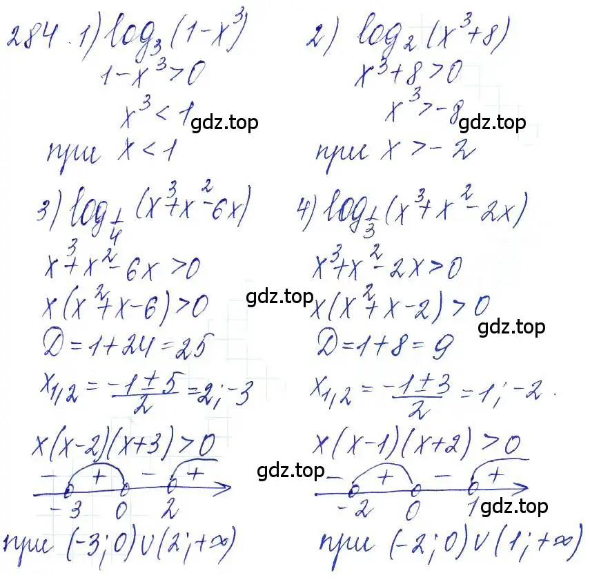 Решение 6. номер 284 (страница 93) гдз по алгебре 10-11 класс Алимов, Колягин, учебник