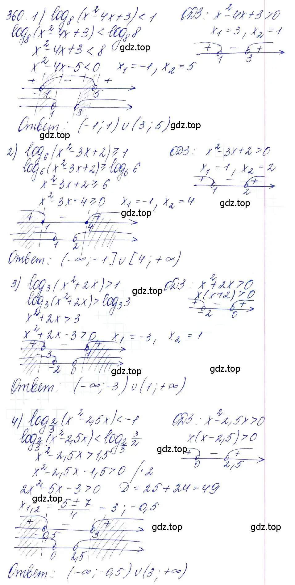 Решение 6. номер 360 (страница 112) гдз по алгебре 10-11 класс Алимов, Колягин, учебник