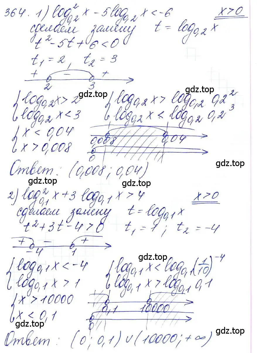 Решение 6. номер 364 (страница 112) гдз по алгебре 10-11 класс Алимов, Колягин, учебник