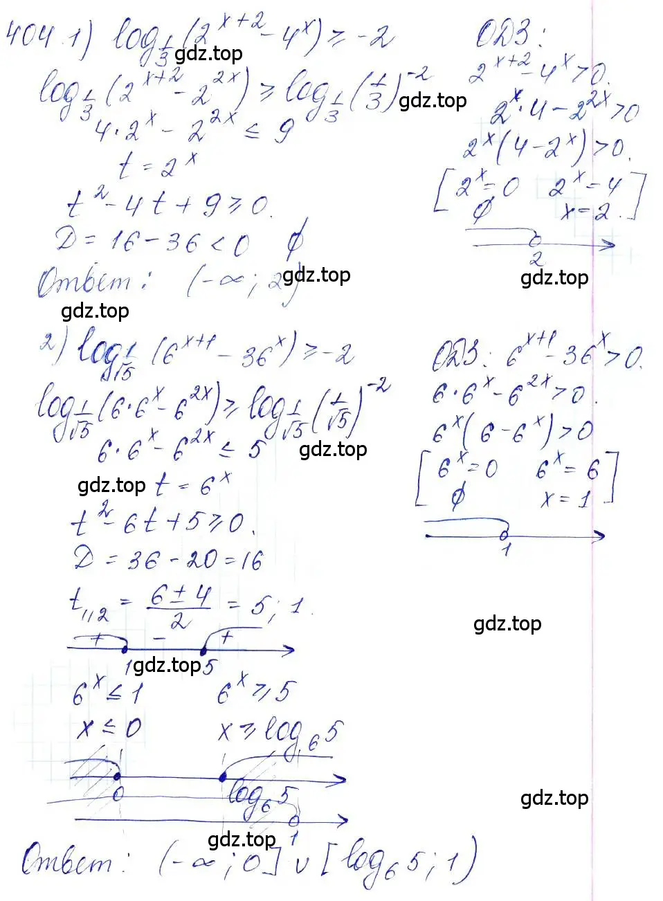 Решение 6. номер 404 (страница 116) гдз по алгебре 10-11 класс Алимов, Колягин, учебник