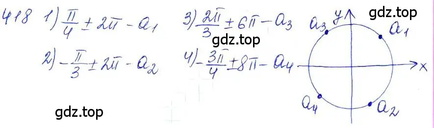 Решение 6. номер 418 (страница 125) гдз по алгебре 10-11 класс Алимов, Колягин, учебник