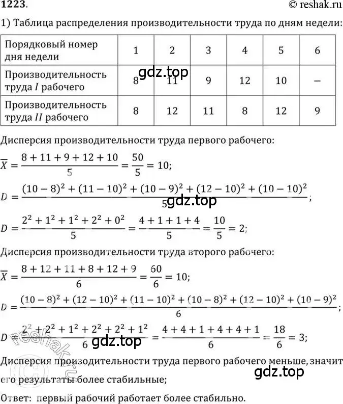 Решение 7. номер 1223 (страница 385) гдз по алгебре 10-11 класс Алимов, Колягин, учебник