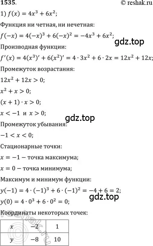 Решение 7. номер 1535 (страница 424) гдз по алгебре 10-11 класс Алимов, Колягин, учебник