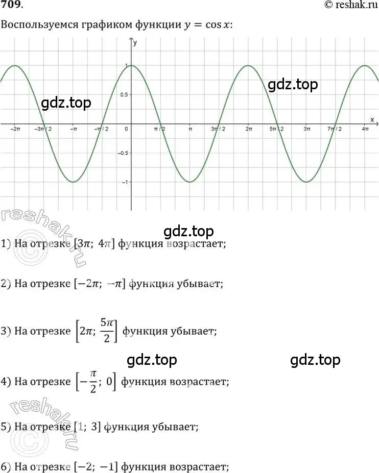 Решение 7. номер 709 (страница 211) гдз по алгебре 10-11 класс Алимов, Колягин, учебник