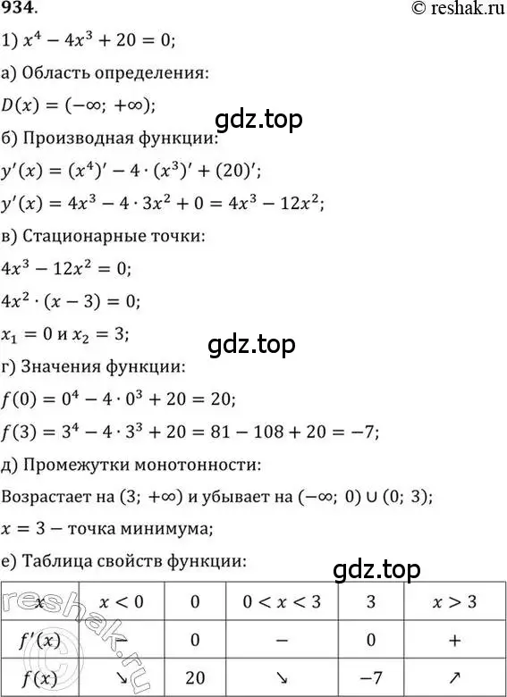 Решение 7. номер 934 (страница 276) гдз по алгебре 10-11 класс Алимов, Колягин, учебник