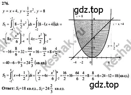 Решение номер 276 (страница 313) гдз по алгебре 10-11 класс Колмогоров, Абрамов, учебник