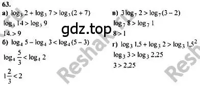 Решение номер 63 (страница 285) гдз по алгебре 10-11 класс Колмогоров, Абрамов, учебник