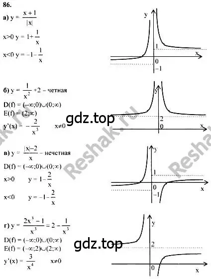 Решение номер 86 (страница 289) гдз по алгебре 10-11 класс Колмогоров, Абрамов, учебник