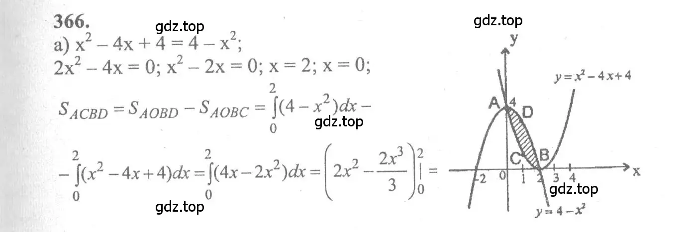 Решение 2. номер 366 (страница 193) гдз по алгебре 10-11 класс Колмогоров, Абрамов, учебник