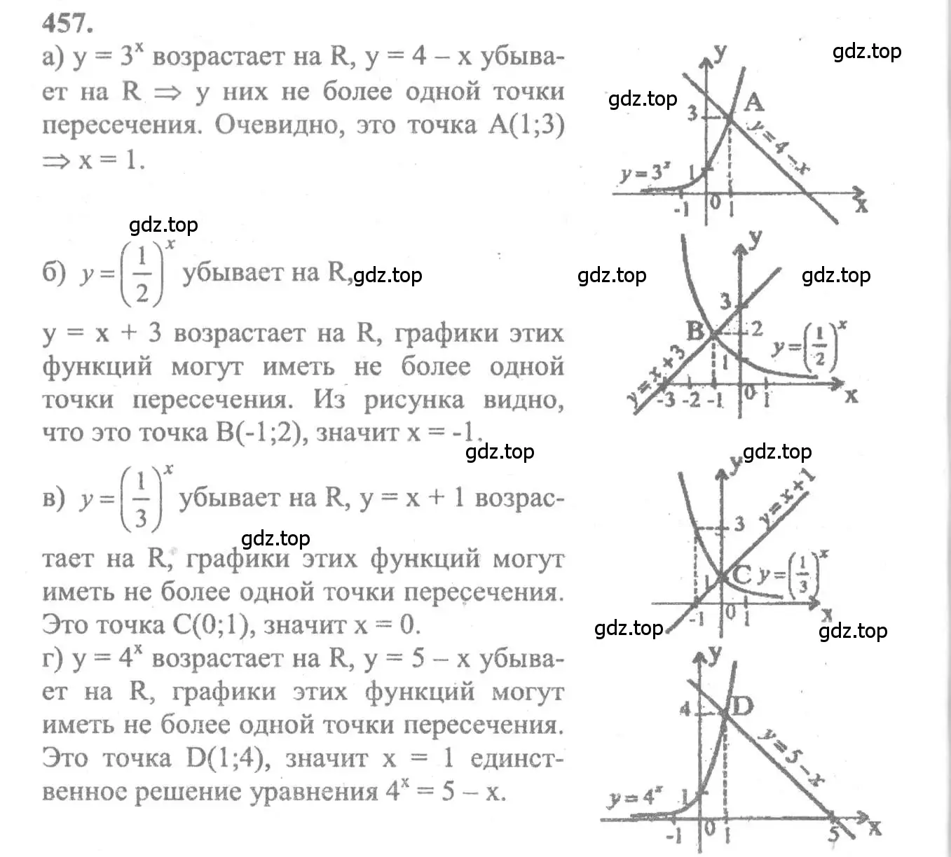 Решение 2. номер 457 (страница 229) гдз по алгебре 10-11 класс Колмогоров, Абрамов, учебник