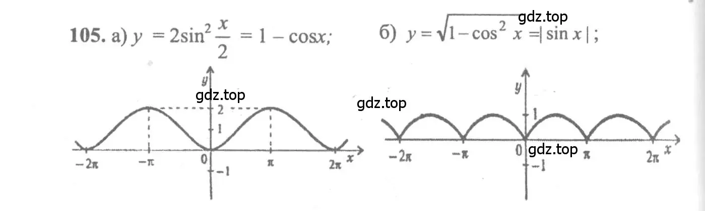 Решение 2. номер 105 (страница 292) гдз по алгебре 10-11 класс Колмогоров, Абрамов, учебник