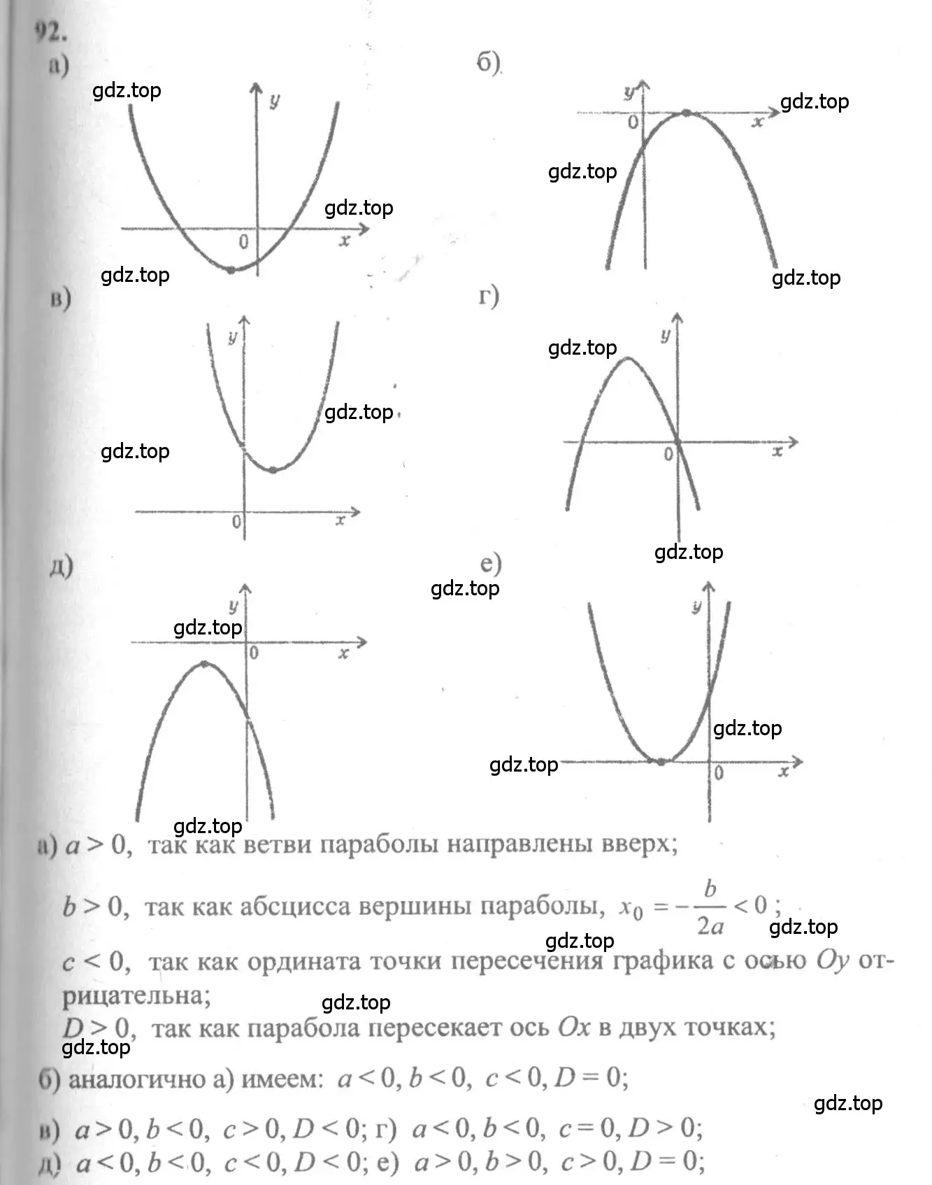 Решение 2. номер 92 (страница 290) гдз по алгебре 10-11 класс Колмогоров, Абрамов, учебник