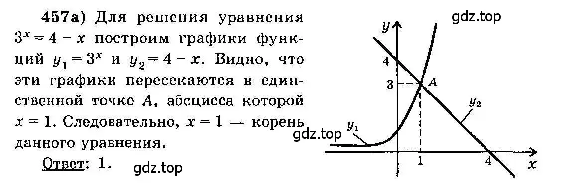 Решение 3. номер 457 (страница 229) гдз по алгебре 10-11 класс Колмогоров, Абрамов, учебник