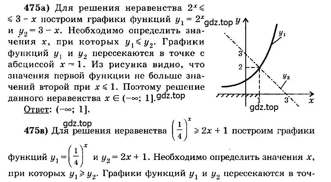 Решение 3. номер 475 (страница 232) гдз по алгебре 10-11 класс Колмогоров, Абрамов, учебник