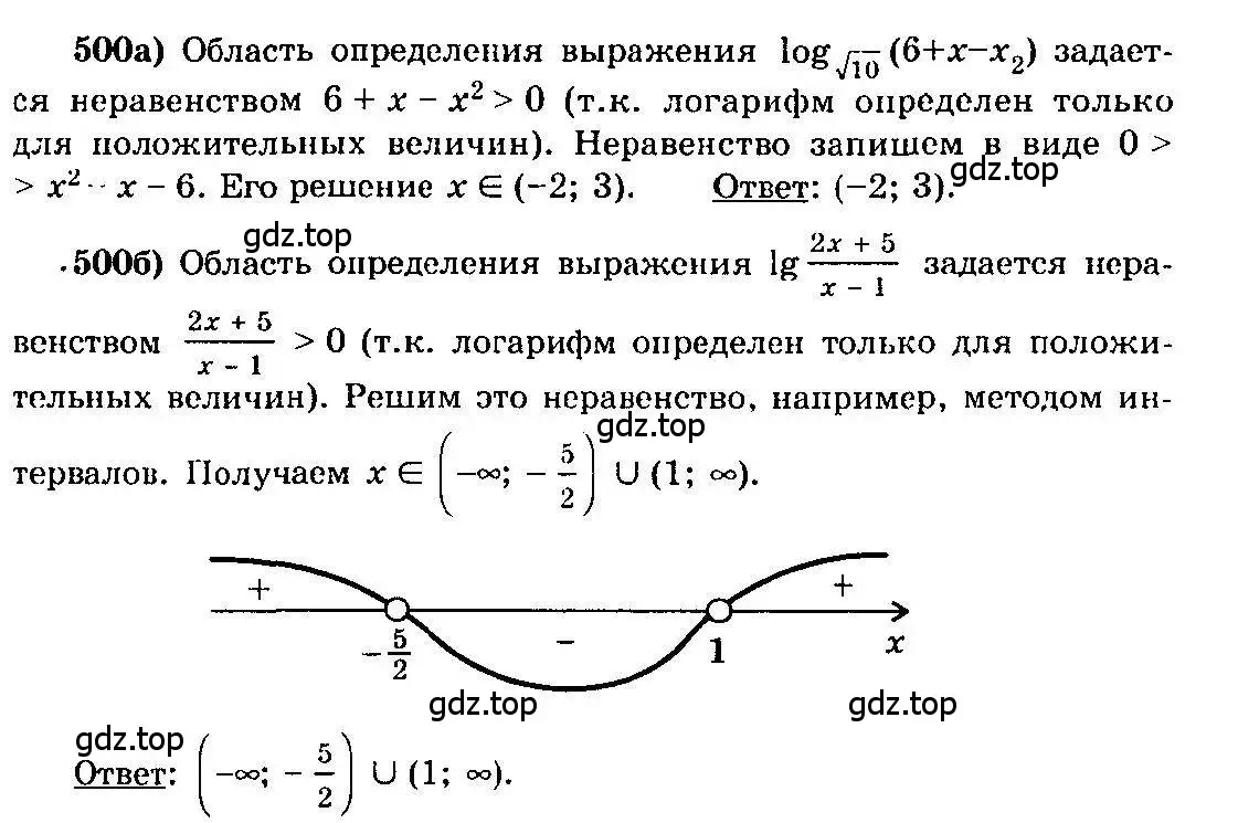 Решение 3. номер 500 (страница 241) гдз по алгебре 10-11 класс Колмогоров, Абрамов, учебник