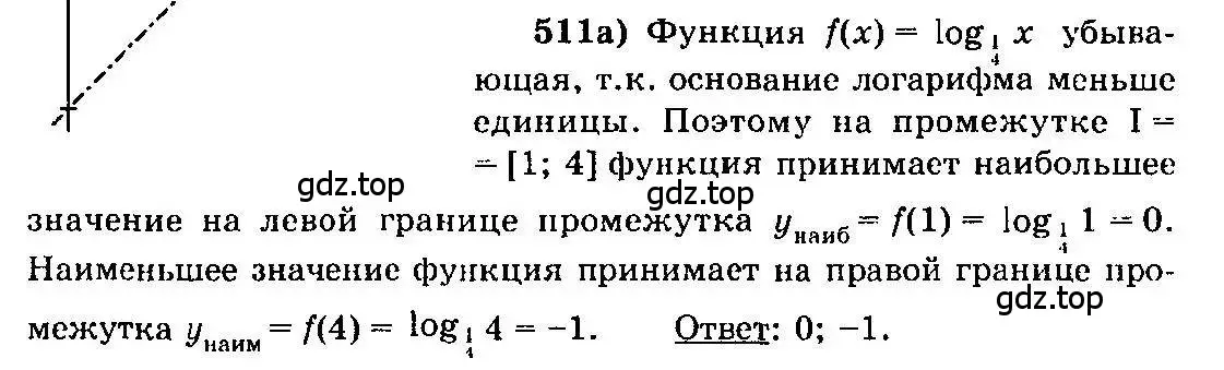 Решение 3. номер 511 (страница 242) гдз по алгебре 10-11 класс Колмогоров, Абрамов, учебник