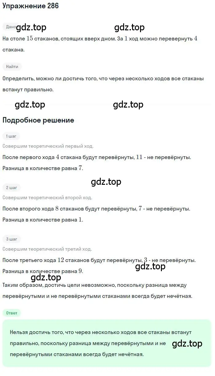 Решение номер 286 (страница 94) гдз по алгебре 10 класс Колягин, Шабунин, учебник