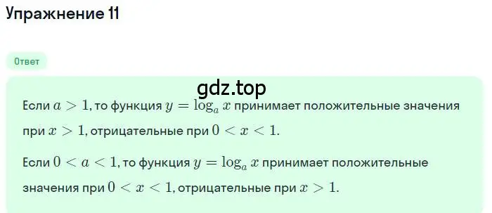 Решение номер 11 (страница 268) гдз по алгебре 10 класс Колягин, Шабунин, учебник