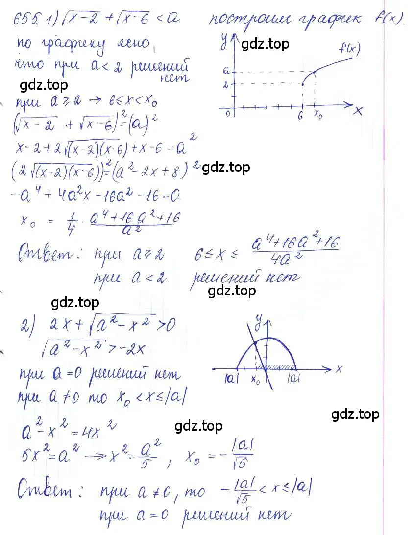 Решение 2. номер 655 (страница 216) гдз по алгебре 10 класс Колягин, Шабунин, учебник