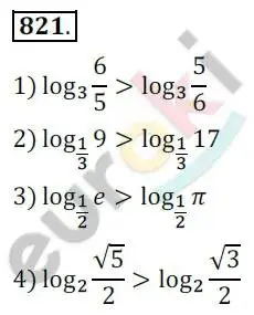 Решение 2. номер 821 (страница 255) гдз по алгебре 10 класс Колягин, Шабунин, учебник