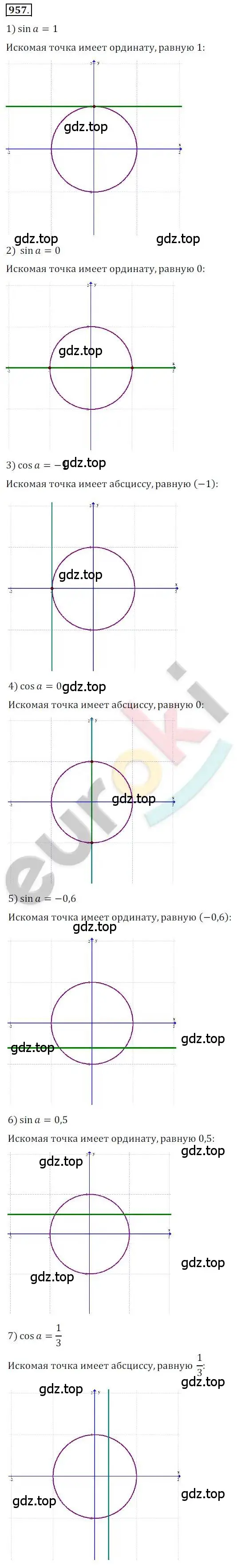 Решение 2. номер 957 (страница 283) гдз по алгебре 10 класс Колягин, Шабунин, учебник