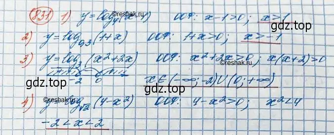 Решение 3. номер 831 (страница 256) гдз по алгебре 10 класс Колягин, Шабунин, учебник