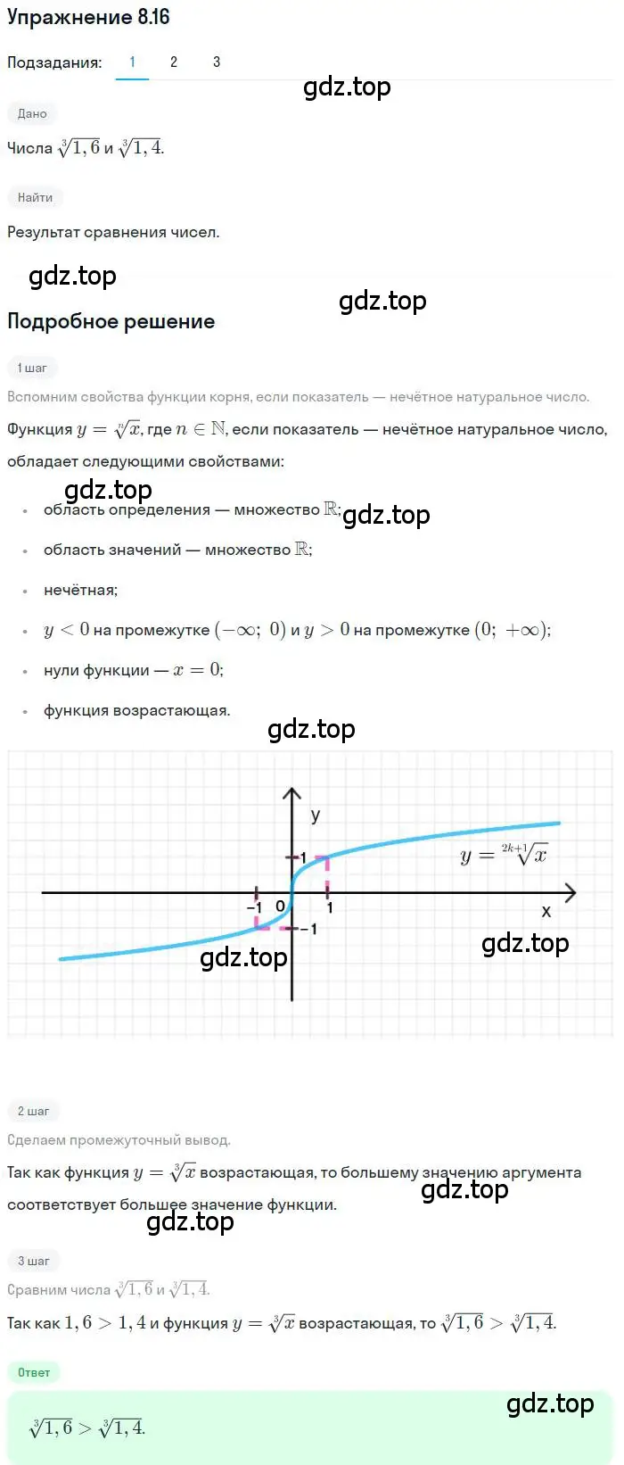 Решение номер 8.16 (страница 68) гдз по алгебре 10 класс Мерзляк, Номировский, учебник