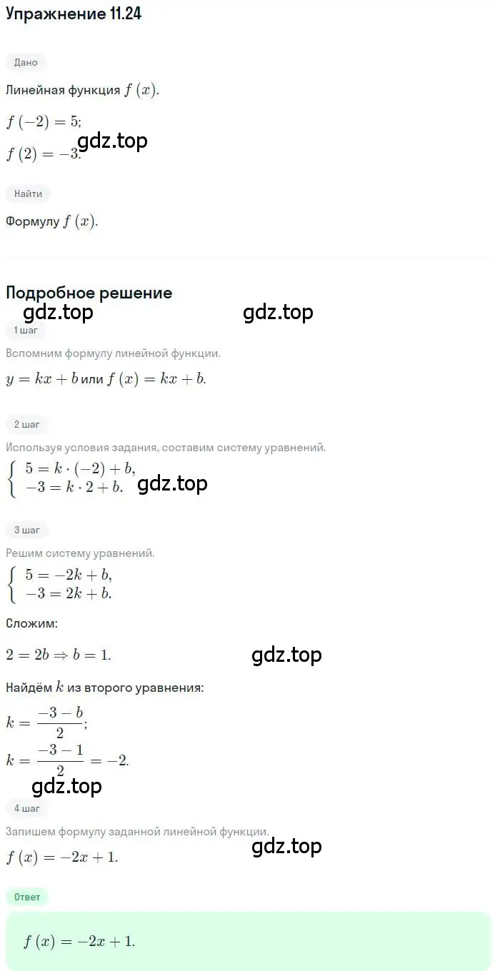 Решение номер 11.24 (страница 96) гдз по алгебре 10 класс Мерзляк, Номировский, учебник