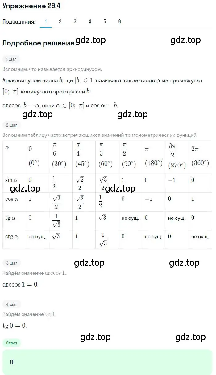 Решение номер 29.4 (страница 215) гдз по алгебре 10 класс Мерзляк, Номировский, учебник