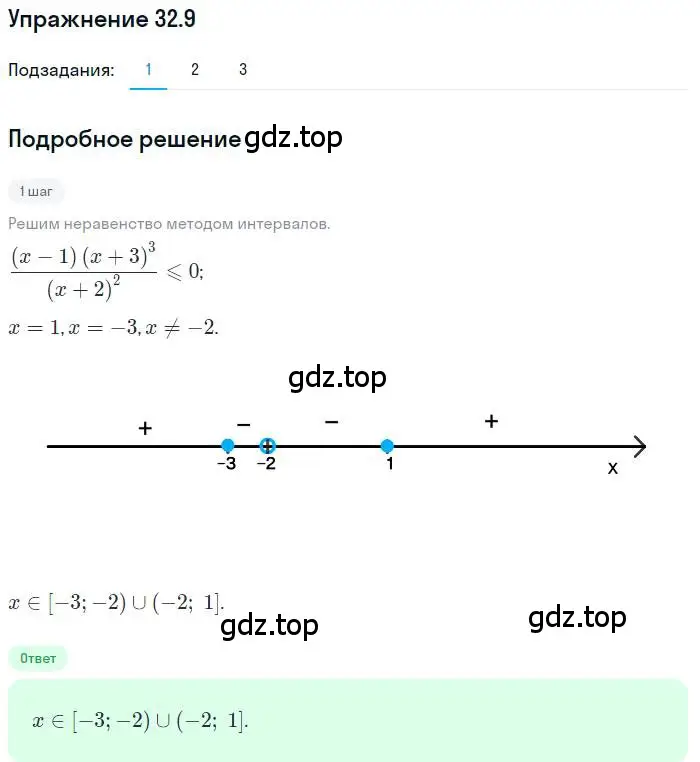 Решение номер 32.9 (страница 235) гдз по алгебре 10 класс Мерзляк, Номировский, учебник