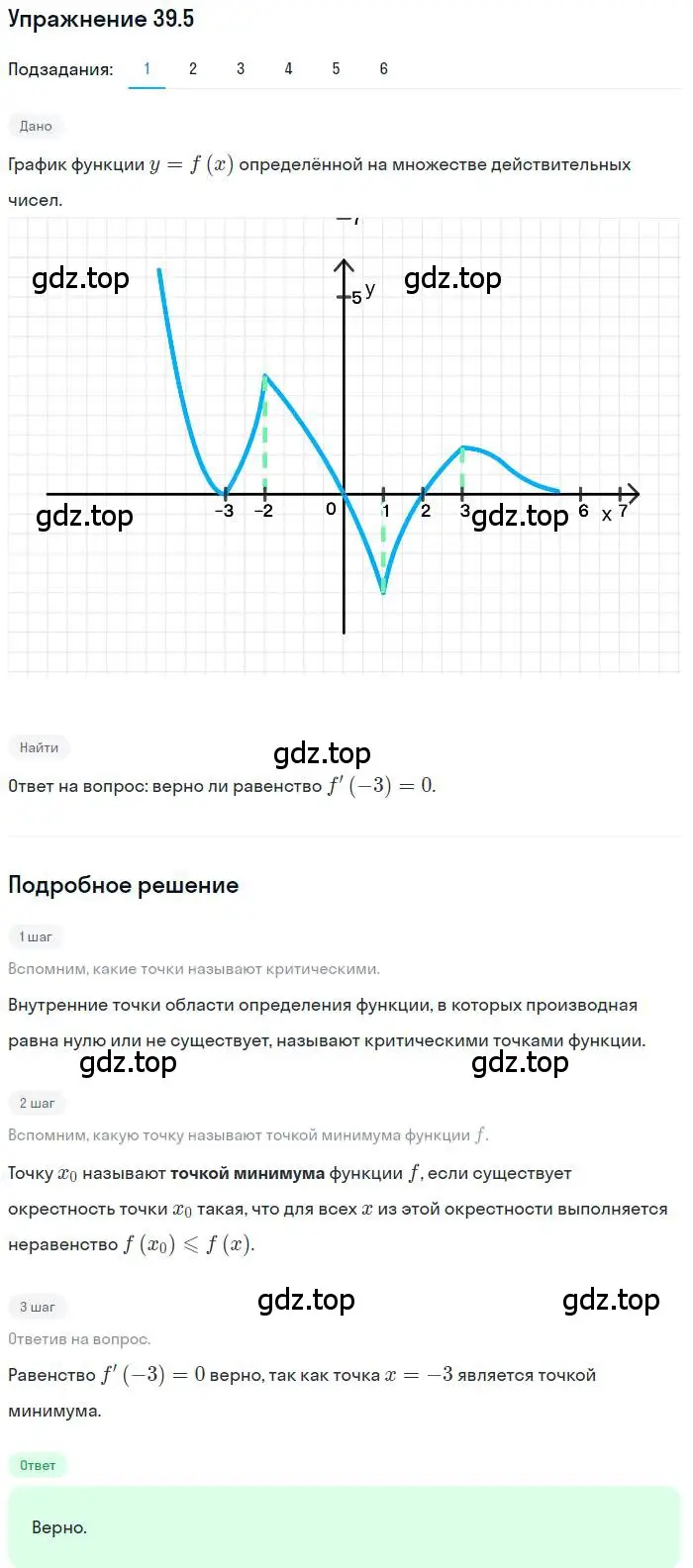 Решение номер 39.5 (страница 289) гдз по алгебре 10 класс Мерзляк, Номировский, учебник