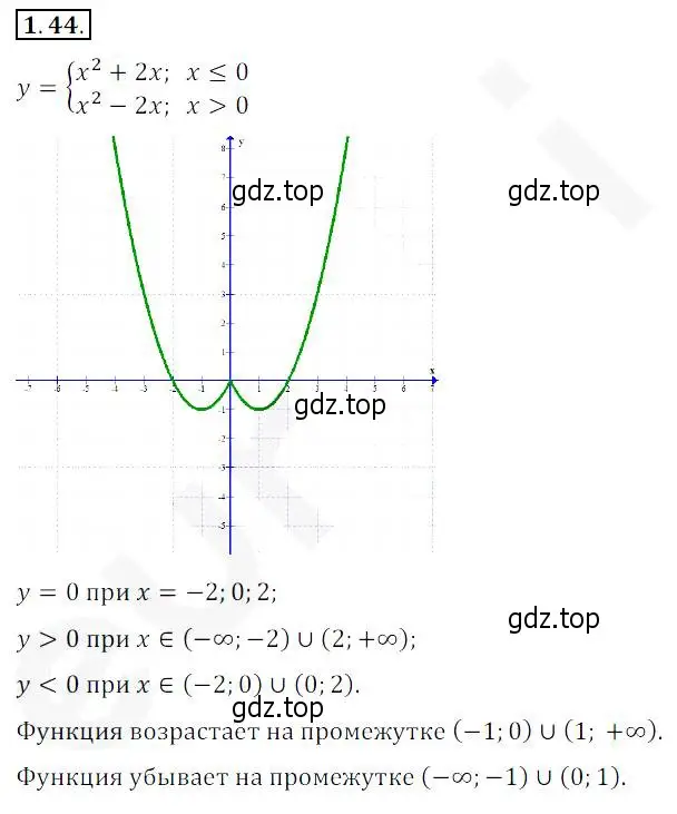 Решение 2. номер 1.44 (страница 15) гдз по алгебре 10 класс Мерзляк, Номировский, учебник