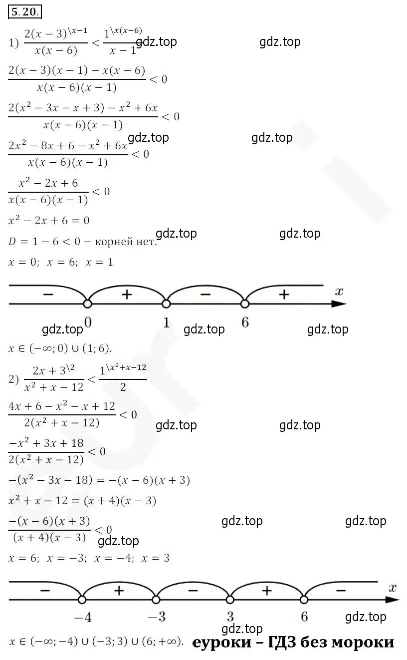 Решение 2. номер 5.20 (страница 43) гдз по алгебре 10 класс Мерзляк, Номировский, учебник