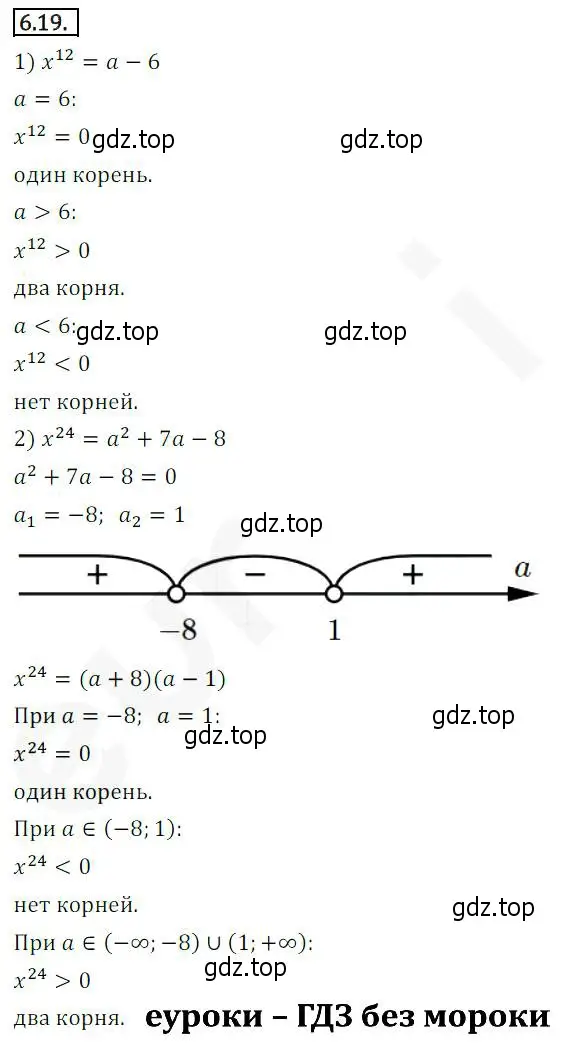 Решение 2. номер 6.19 (страница 55) гдз по алгебре 10 класс Мерзляк, Номировский, учебник