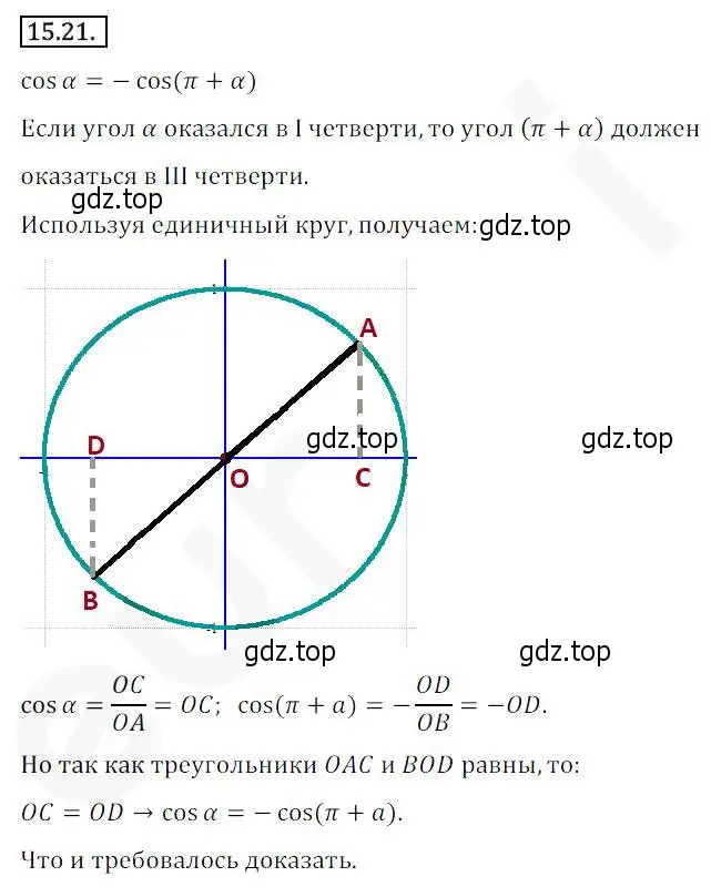 Решение 2. номер 15.21 (страница 124) гдз по алгебре 10 класс Мерзляк, Номировский, учебник