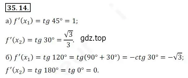 Решение 2. номер 35.14 (страница 259) гдз по алгебре 10 класс Мерзляк, Номировский, учебник