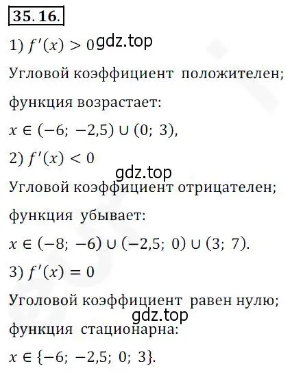 Решение 2. номер 35.16 (страница 260) гдз по алгебре 10 класс Мерзляк, Номировский, учебник