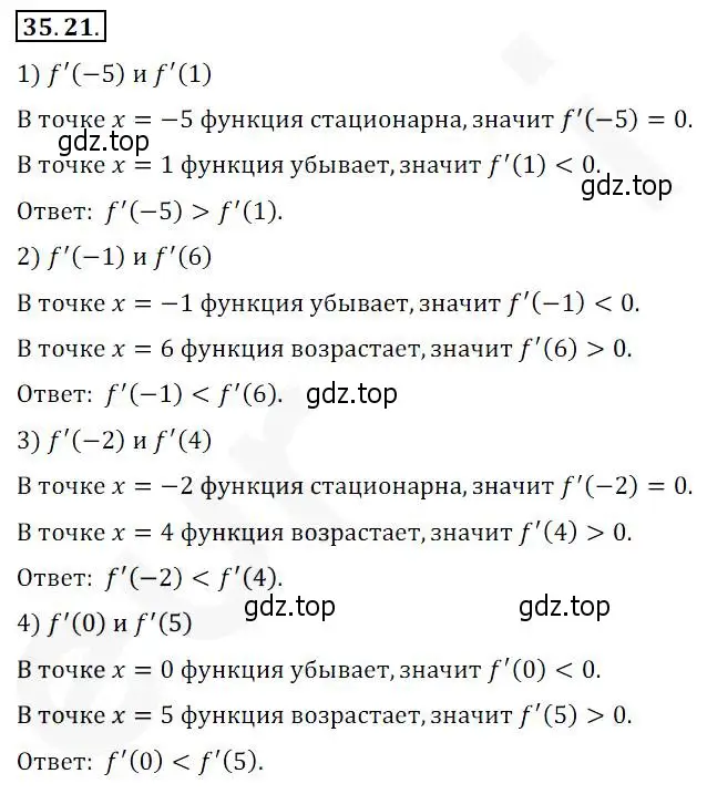 Решение 2. номер 35.21 (страница 260) гдз по алгебре 10 класс Мерзляк, Номировский, учебник