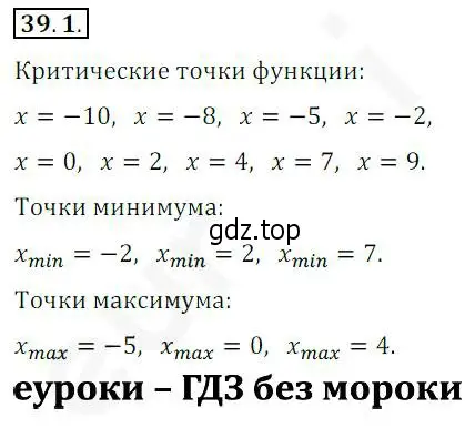 Решение 2. номер 39.1 (страница 288) гдз по алгебре 10 класс Мерзляк, Номировский, учебник