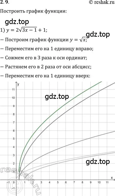 Решение 3. номер 2.9 (страница 20) гдз по алгебре 10 класс Мерзляк, Номировский, учебник