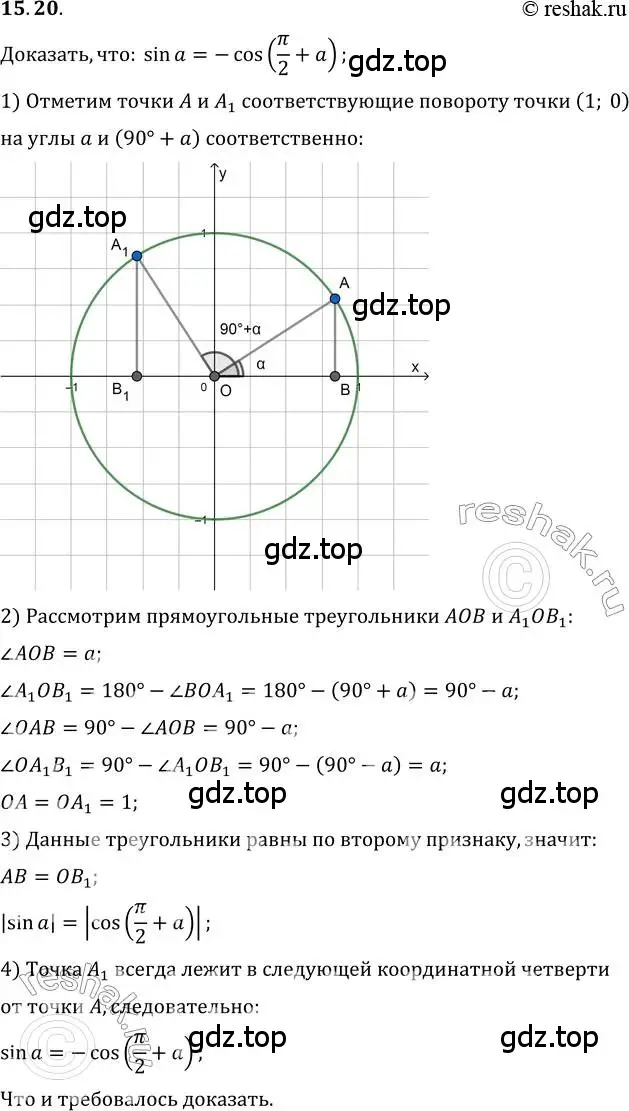 Решение 3. номер 15.20 (страница 124) гдз по алгебре 10 класс Мерзляк, Номировский, учебник