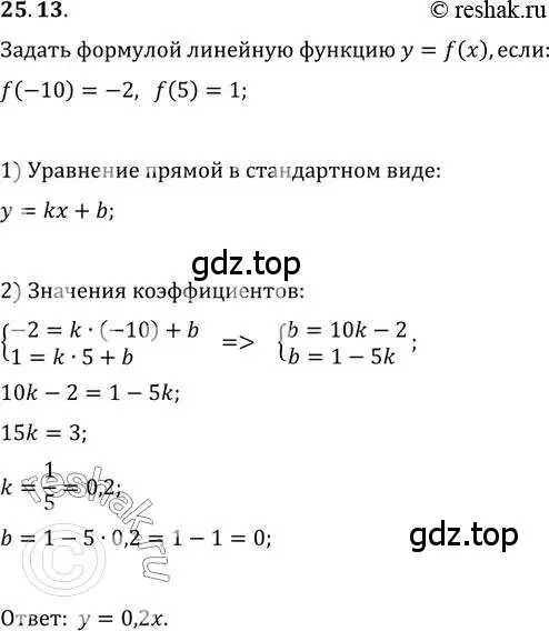Решение 3. номер 25.13 (страница 185) гдз по алгебре 10 класс Мерзляк, Номировский, учебник
