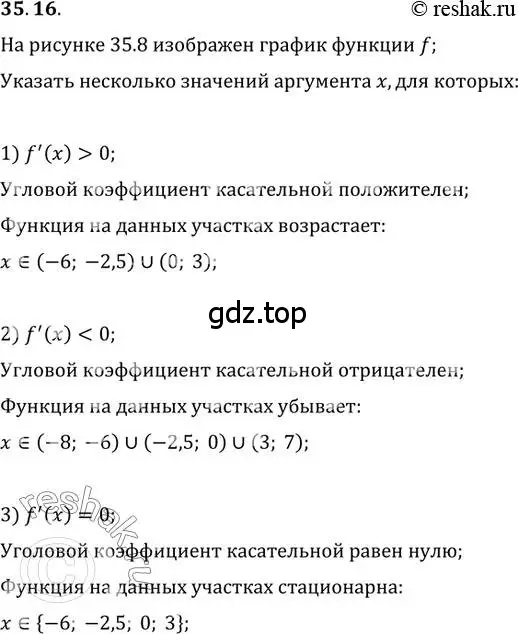 Решение 3. номер 35.16 (страница 260) гдз по алгебре 10 класс Мерзляк, Номировский, учебник