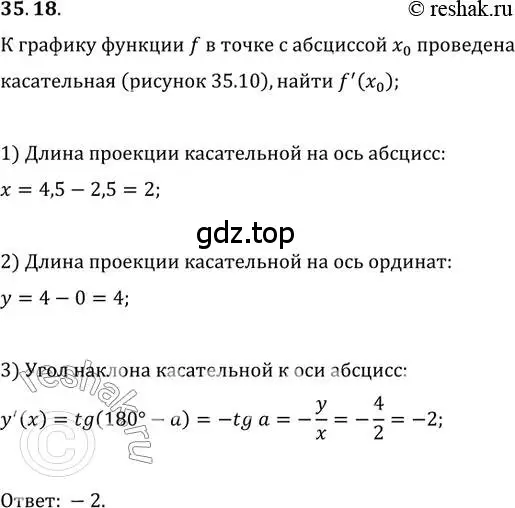 Решение 3. номер 35.18 (страница 260) гдз по алгебре 10 класс Мерзляк, Номировский, учебник