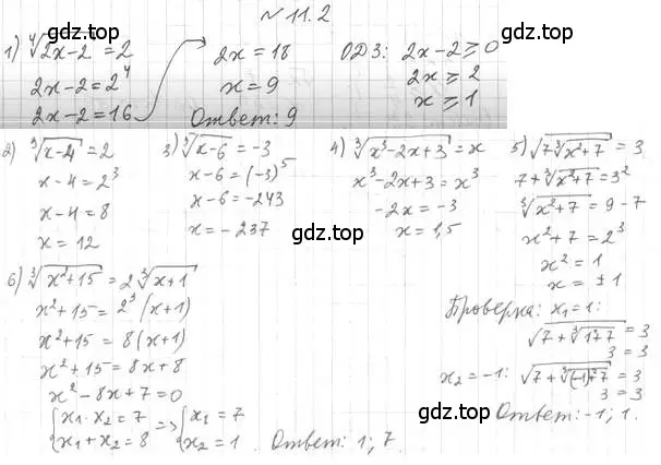 Решение 4. номер 11.2 (страница 93) гдз по алгебре 10 класс Мерзляк, Номировский, учебник