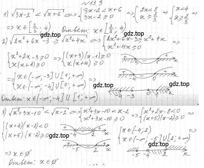 Решение 4. номер 13.3 (страница 102) гдз по алгебре 10 класс Мерзляк, Номировский, учебник