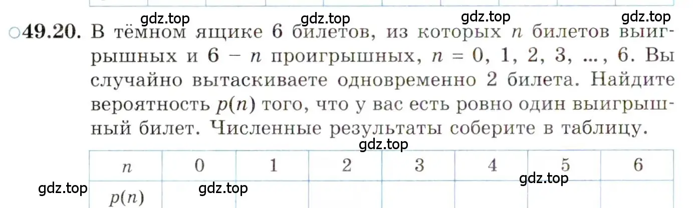 Условие номер 49.20 (страница 301) гдз по алгебре 10 класс Мордкович, Семенов, задачник 2 часть