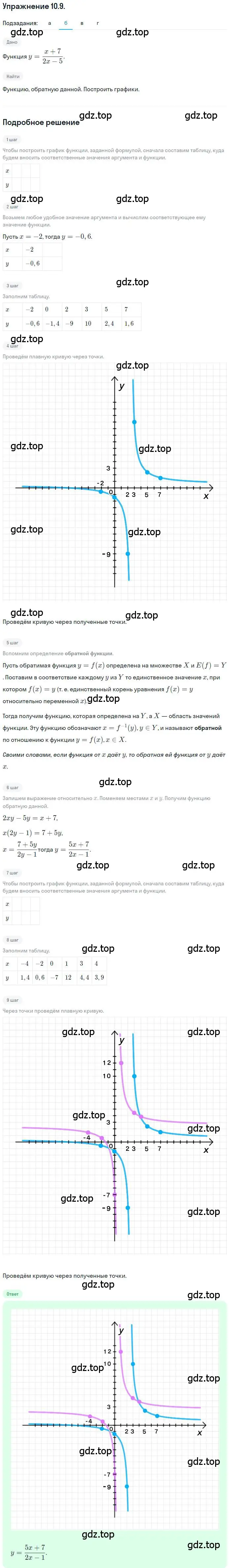 Решение номер 10.9 (страница 75) гдз по алгебре 10 класс Мордкович, Семенов, задачник 2 часть